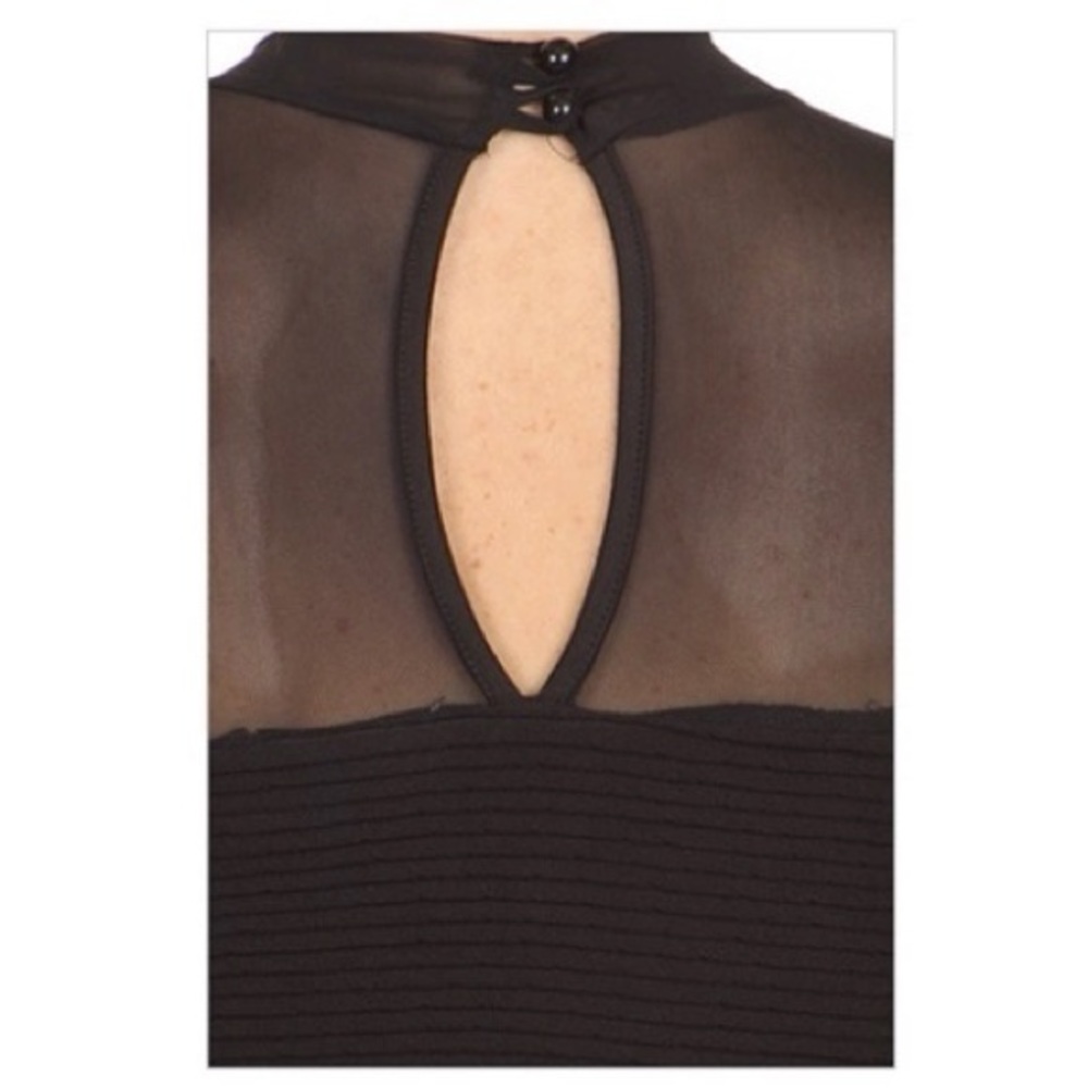 Rib knit mesh dress - Picture 4 of 4